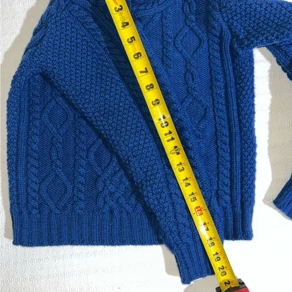 Aran Sweater Market Womens Merino Wool Cable Knit Sweater XS Made In Ireland - Picture 9 of 9